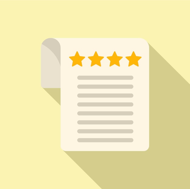 paper ranking icon flat vector star medal award winner