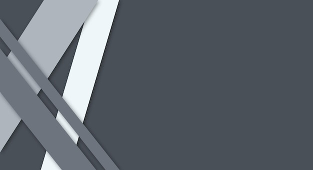 papercut background geometric overlap layers with stripes grey and white color with copy space