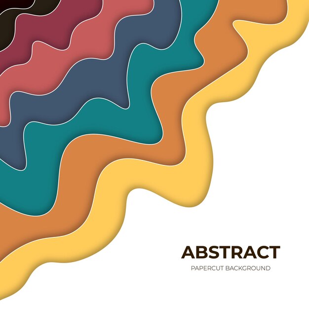 Papercut background vector template