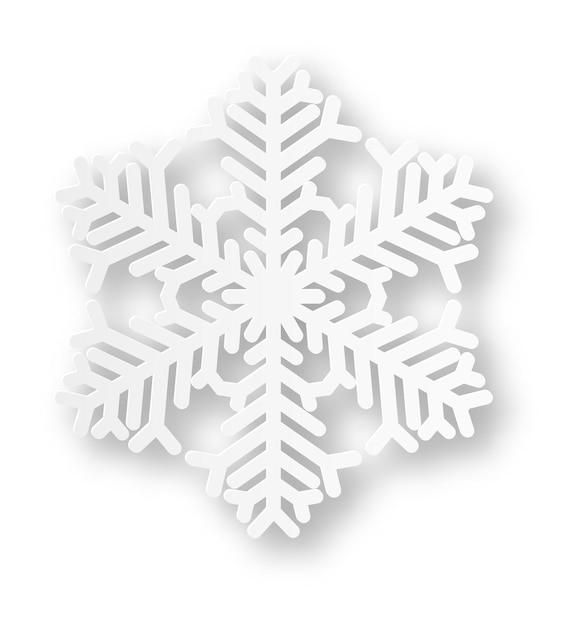 Papercut snowflake White paper decoration Christmas element