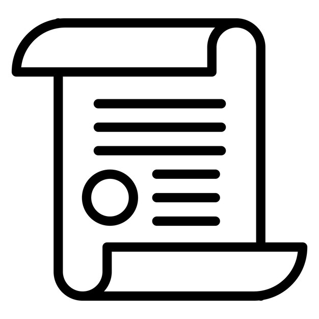 Papyrus vector icon illustration of History iconset