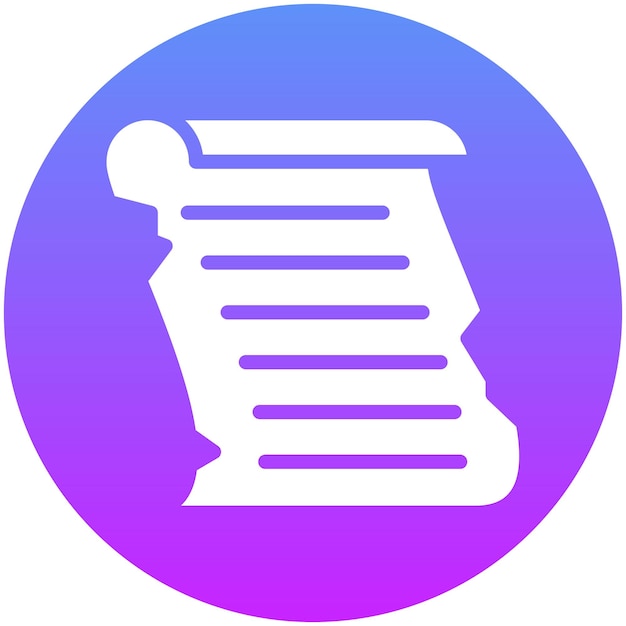 Papyrus vector icon illustration of Literature iconset