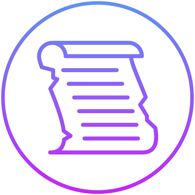 Papyrus vector icon illustration of Literature iconset