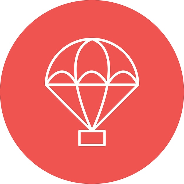 Parachute icon vector image Can be used for Aviation