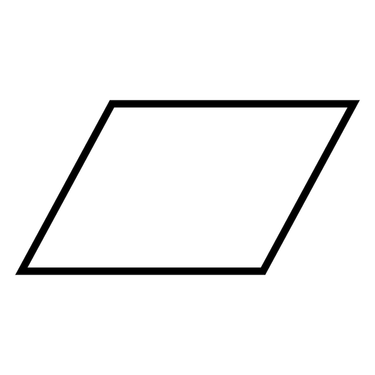 Vektör parallelogram icon vector illustration design template
