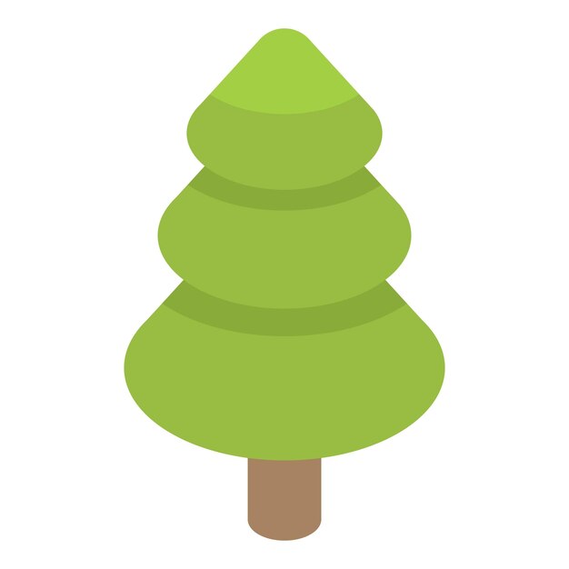Park fir tree icon Isometric of park fir tree vector icon for web design isolated on white background