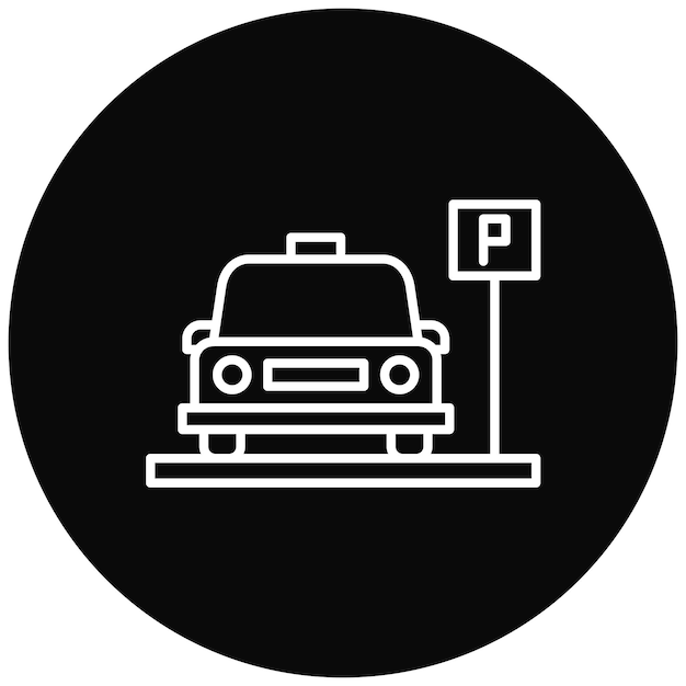 parking icon vector image can be used for map and navigation