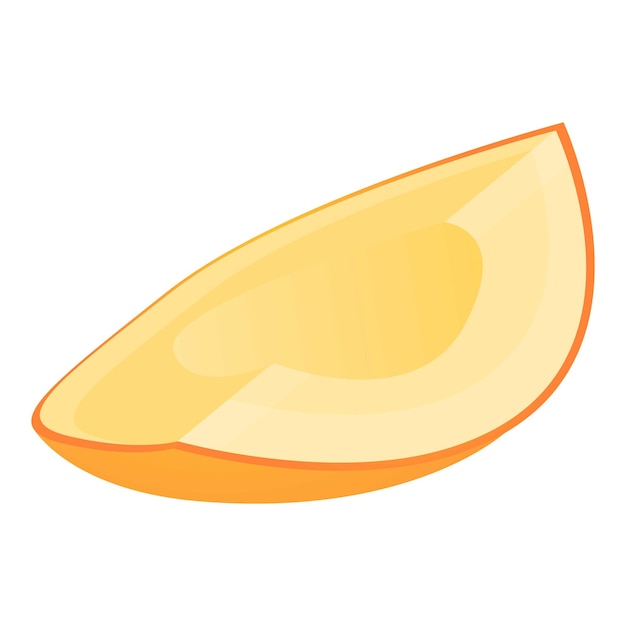 Part of melon icon Cartoon of part of melon vector icon for web design isolated on white background