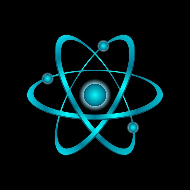 particle of an atom atom structure science sign atom vector model