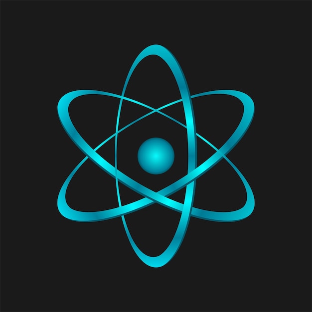 particle of an atom atom structure science sign atom vector model