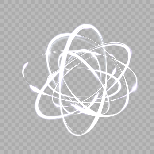 Partikel af et atom. Videnskabeligt tegn for atomstruktur. Atomvektormodel.