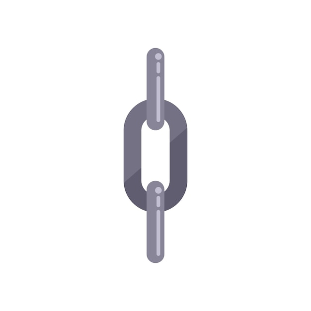 Partnership chain icon flat vector System network Metal digital isolated