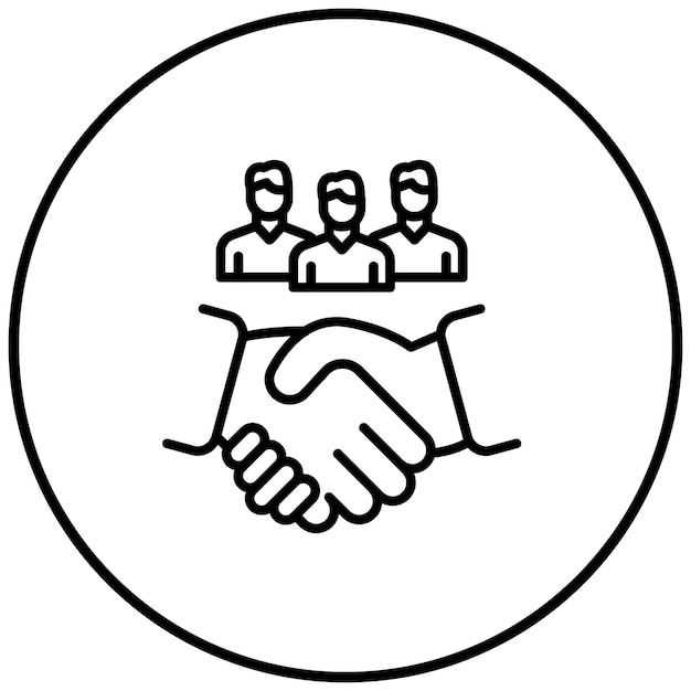 Partnership vector icon Can be used for Teamwork iconset