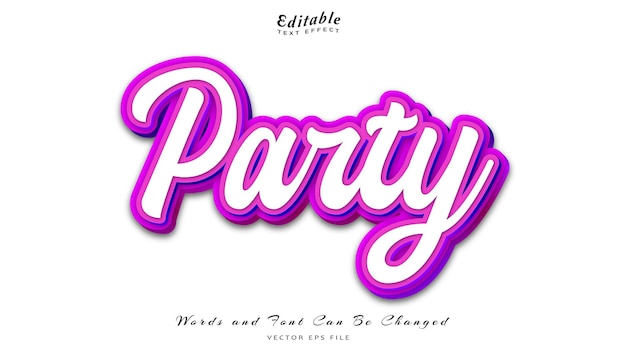 PARTY 3D EDITABLE TEXT EFFECT