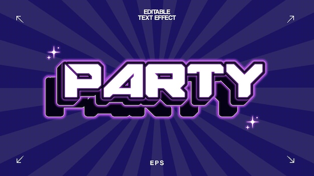Party Invintation Editable Text Effect
