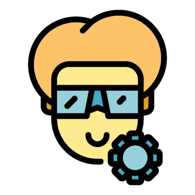 Passion integrity icon outline vector Trust business Focus expertise color flat