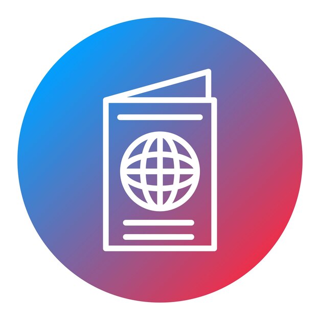 Passport icon vector image Can be used for Adventure