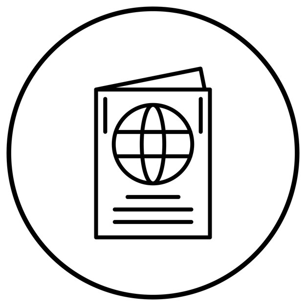 Passport icon vector image Can be used for Aviation