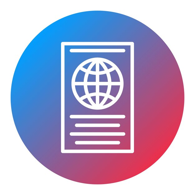 Passport icon vector image Can be used for Beach Resort