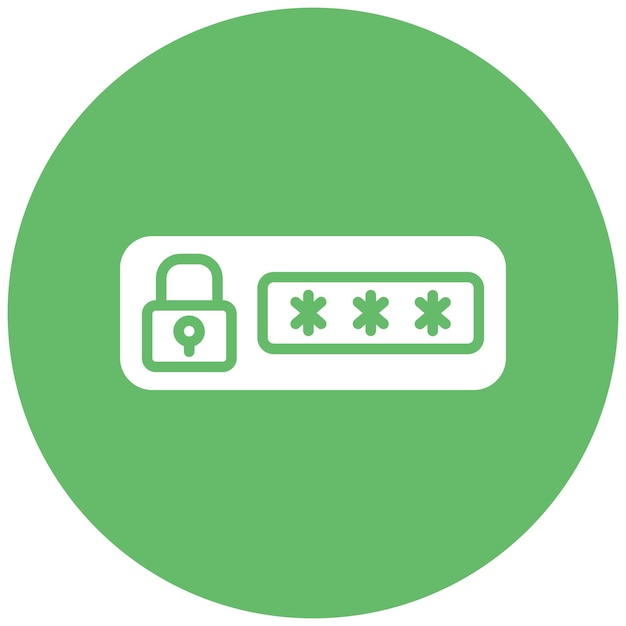 Password Field Vector Illustration Style
