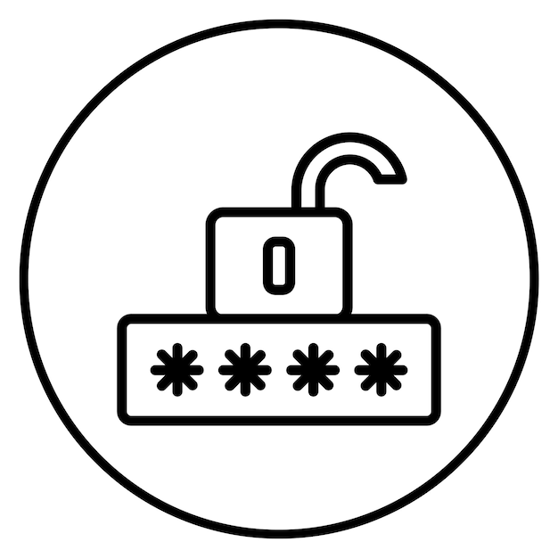 Password icon vector image Can be used for Information Security