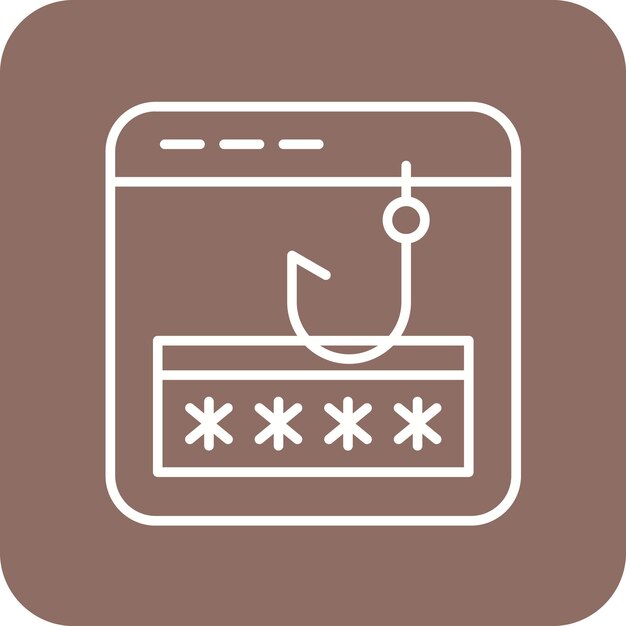 password phishing icon vector image can be used for cyber security