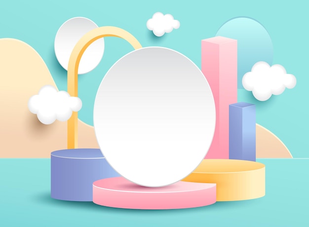 Pastel Produktfremvisningspodie