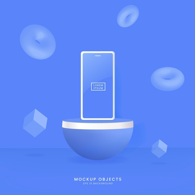 Pastelfarvet mobil mockup baggrund