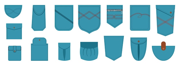 Patch pocket Red stripes on the pockets of the uniform with a seam