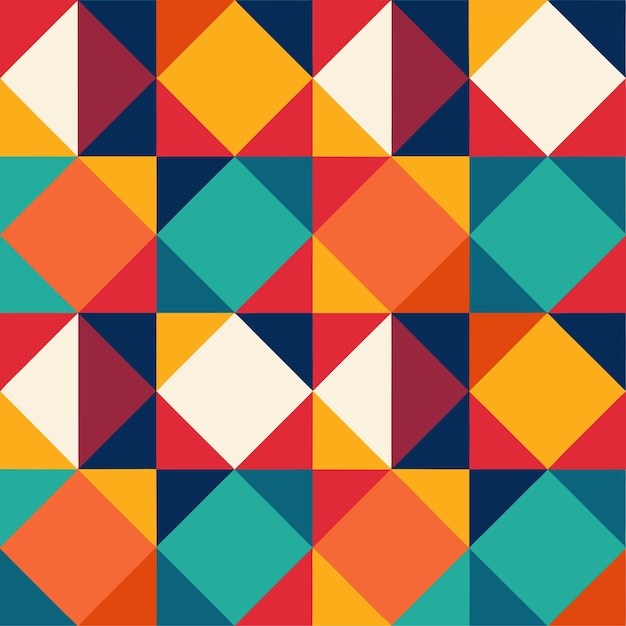 patchwork mosaic seamless pattern vector art and illustration