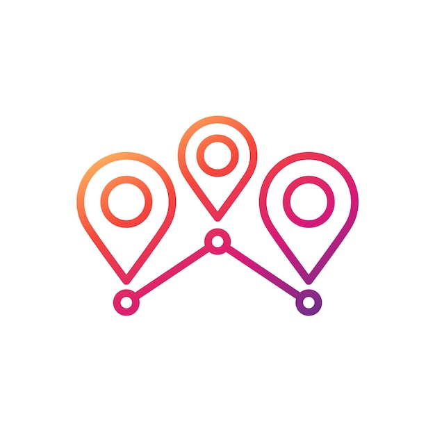 path icon in line style