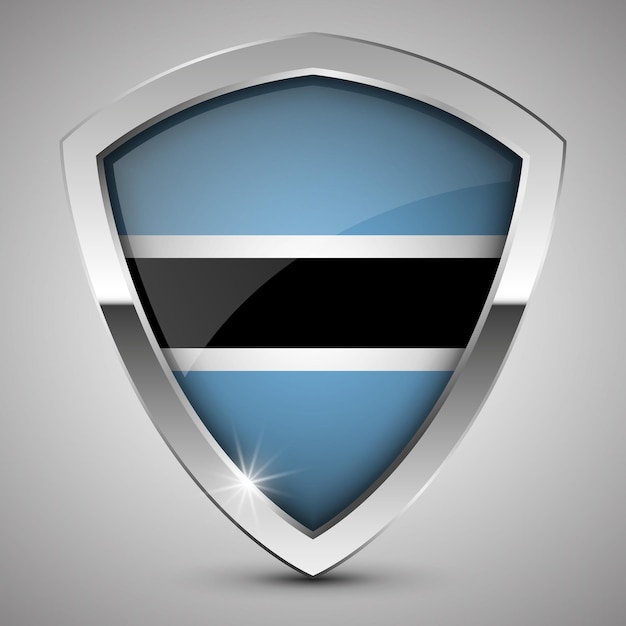 Patriotic shield with flag of Botswana An element of impact for the use you want to make of it