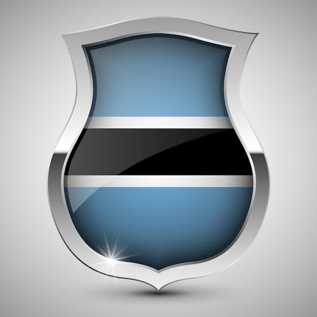 Patriotic shield with flag of Botswana An element of impact for the use you want to make of it