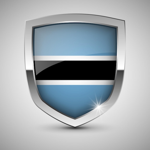 Patriotic shield with flag of Botswana An element of impact for the use you want to make of it