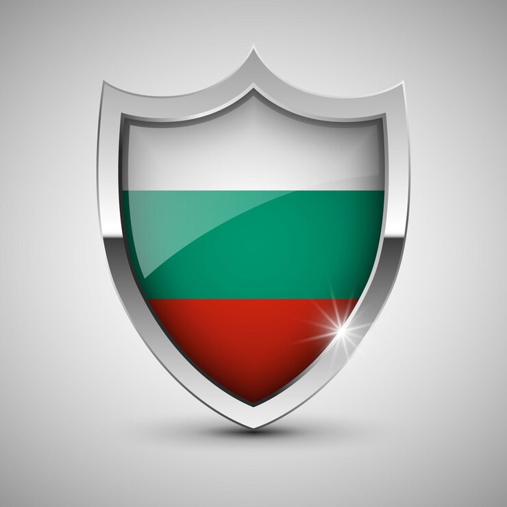 Vektör patriotic shield with flag of bulgaria an element of impact for the use you want to make of it