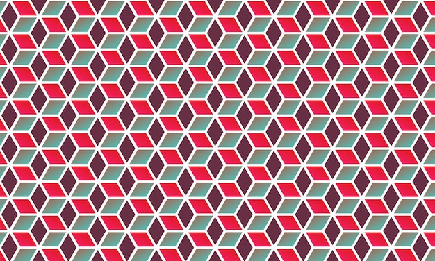 Pattern cube background Completely seamless abstract cube pattern Colorful design geometric 3d