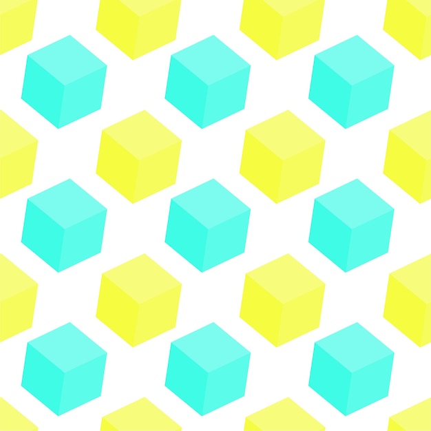 pattern flat isometric cube geometry