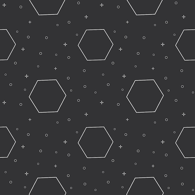pattern flat line Hexagon geometry