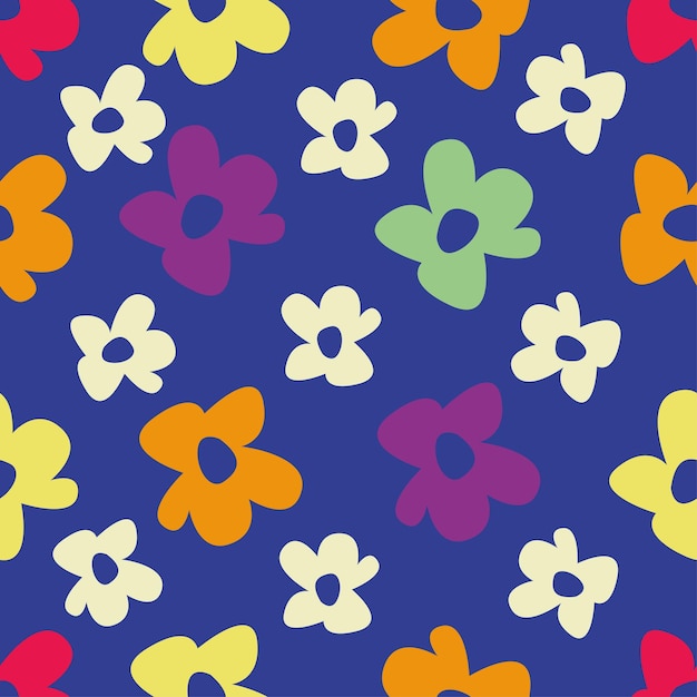 pattern flower small floral daisy abstract vector woman simple vintage folk ditsy chintz