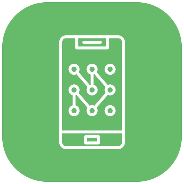 Pattern Lock Vector Illustration Style