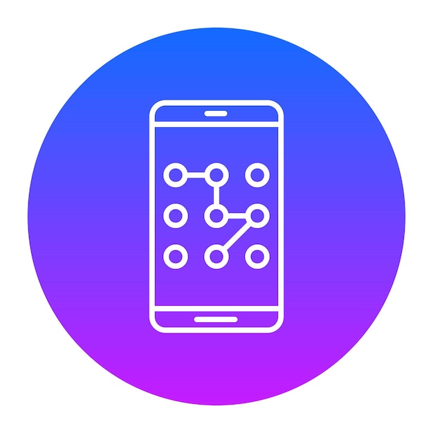 Pattern Lock Vector Illustration