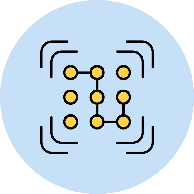 pattern recognition flat illustration