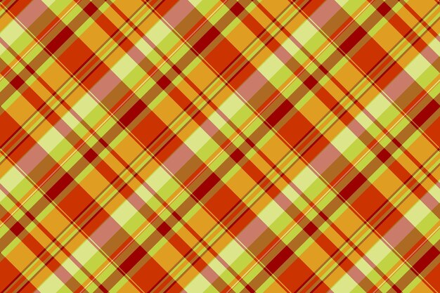 Pattern tartan texture of background check textile with a fabric vector seamless plaid in red and lime colors