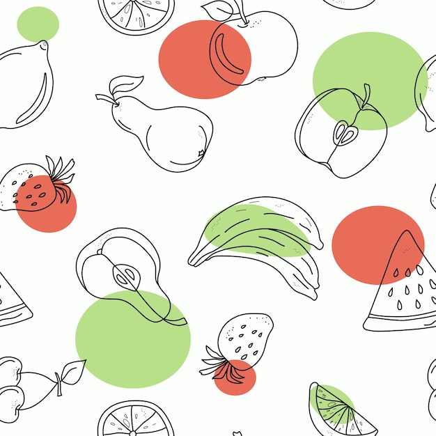 Pattern vector fruits1