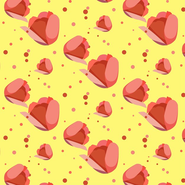 Pattern with tulips Spring pattern with flower