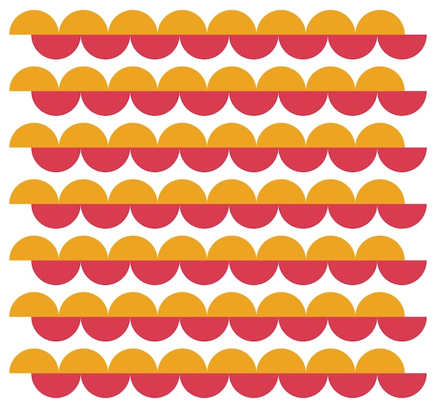 Pattern yellow and red shade repeat abstract shapes