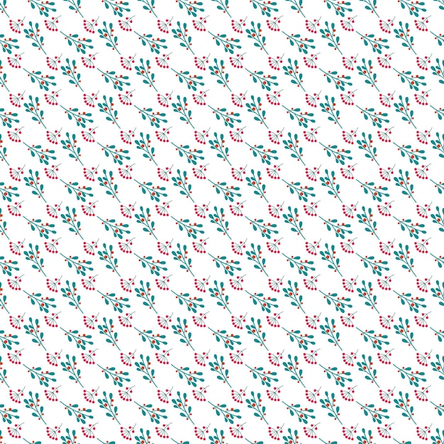 patterns of ornamental winter flowers in vintage style