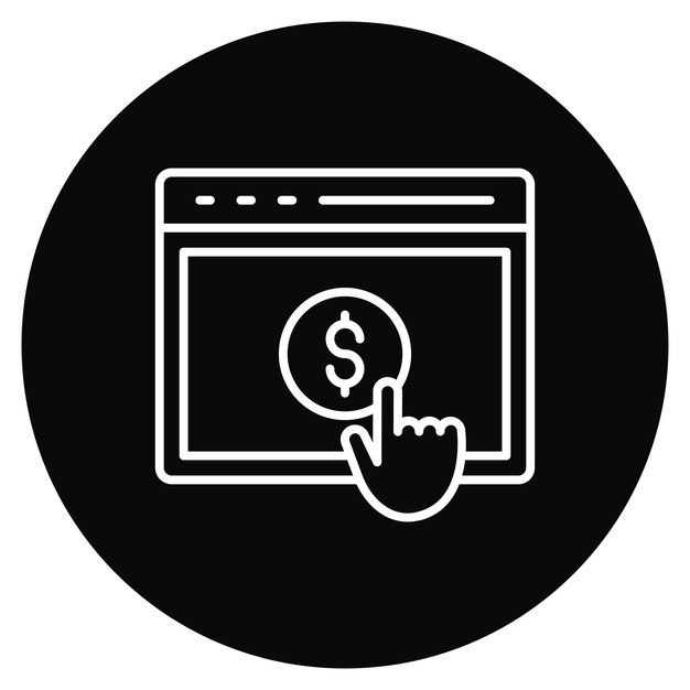 Pay Per Click Advertising icon vector image Can be used for Internet Marketing Service