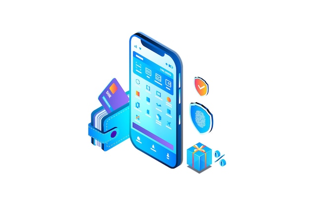 Payment Credit Card Isometric
