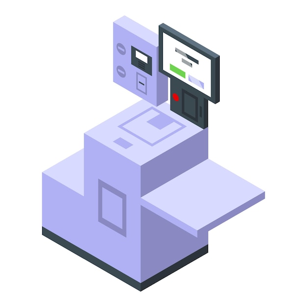 Payment scanner icon isometric vector Device space